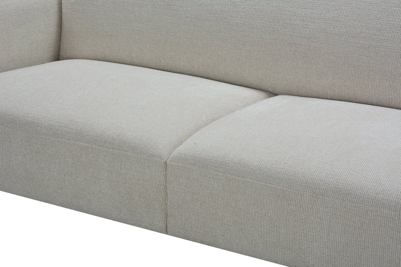Sadie 63\" Fabric Loveseat with Rubberwood Legs – Sand
