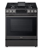 LG 6.3 Cu Ft. Smart Gas Slide-In Range with Air Fry – Black Stainless Steel - LSGL6335Z | Cuisinière intelligente à gaz encastrée LG de 6,3 pi3 avec friture à air – acier inoxydable noir - LSGL6335Z