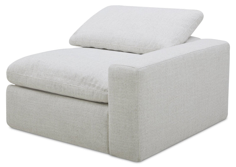 Sky Modular 45.75\" Fabric Right-Facing Power Reclining Chair with Feather Down Cushions - Nathan Wheat