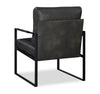 Nico 24.75" Faux Leather Accent Chair with Metal Legs - Dark Grey | Fauteuil d’appoint Nico de 24,75 po en similicuir avec pattes en métal - gris foncé