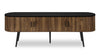 Elle 72" Rustic TV Stand with Storage and Cable Management for TVs up to 80"- Dark Brown and Black | Meuble pour téléviseur rustique Elle de 72 po avec rangement et système de gestion des câbles pour téléviseurs jusqu’à