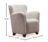 Zello 29.75" Linen-Look Fabric Accent Chair - Linen | Fauteuil d'appoint Zello 29,75 po en tissu d'apparence lin - Lin