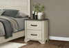 Clara Bedside 2-Drawer Nightstand, 22"W x 24"H - Bleached Oak & Brown | Table de nuit Clara de 22 po (L) x 24 po (H) à 2 tiroirs - chêne blanchi et brun