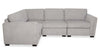 Vault 4-Piece Sectional with Three Storage Chairs - Grey | Sofa sectionnel Vault 4 pièces avec 3 fauteuils de rangement - gris