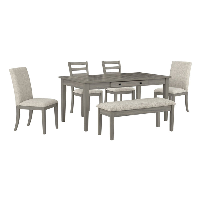 Cove Dining Chair with Cushion Fabric Seat, Ladder-Back – Grey