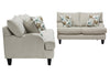Made in Canada Nofia 80" Chenille Fabric Sofa with Two Accent Pillows and Wood Legs - Linen Beige | Sofa Nofia de 80 po fabriqué au Canada en tissu de chenille avec 2 coussins décoratifs et pattes en bois - beige lin