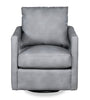 Ever 28" Swivel Leather-Like Fabric Accent Chair – Grey | Fauteuil d’appoint pivotant Ever de 28 po en tissu d’apparence cuir - gris
