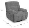 Sway 38.58" Electric Rocking Chair - Grey | Fauteuil berçant électrique Sway de 38,58 po - gris