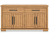 Archer Dining Server, 66\"W, 2 Drawers & 4 Doors with Adjustable Shelves - Light Brown