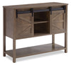 Corbin 47.25\" Accent Cabinet with Sliding Barn Doors - Walnut Oak