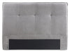 Amos Upholstered Platform Bed in Grey Fabric with Tufted Headboard - King Size | Lit plateforme Amos rembourré en tissu gris avec tête de lit capitonnée - format très grand lit