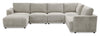Voyage Modular 6-Piece Left-Facing Fabric Sectional with Console and Removable Back Cushions – Taupe | Sofa sectionnel modulaire de gauche Voyage 6 pièces en tissu avec console et coussins de dossier amovibles - taupe