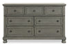 Chelsea Bedroom 7-Drawer Dresser, 60"W x 38"H - Grey | Commode de chambre à coucher Chelsea de 60 po (L) x 38 po (H) à 7 tiroirs - grise