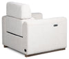 Sable 38" Chenille Fabric Power Reclining Chair with Power Headrest and USB Port - Alabaster White | Fauteuil à inclinaison électrique Sable de 38 po en tissu de chenille avec appuie-tête électrique et port USB - blanc albâtre