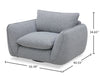 Monaco Swivel Chair - Grey | Fauteuil pivotant Monaco - gris