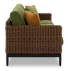 Tofino Outdoor Patio Sofa - Resin Wicker, UV & Weather Resistant - Green/Brown/Black | Sofa Tofino pour la terrasse à l’extérieur - osier en résine, résistant aux rayons UV et aux intempéries - vert, brun et noir