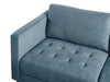 Metro 2-Piece Right-Facing Fabric Sectional with Chaise and Tufted Seat Cushions - Denim Blue | Sofa sectionnel de droite Metro 2 pièces en tissu avec fauteuil long et coussins de siège capitonnés - bleu denim