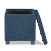 Ottawa 14.75" Square Fabric Storage Ottoman - Navy|Pouf de rangement carré Ottawa de 14,75 po en tissu - bleu marine