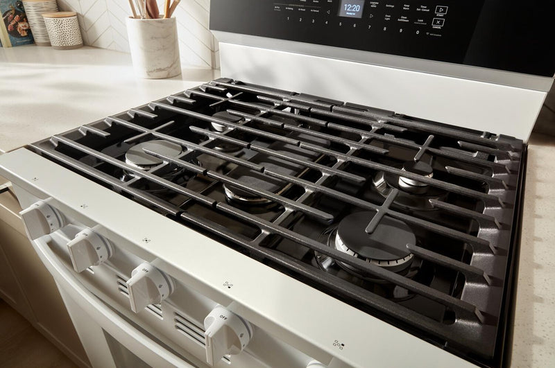 Whirlpool 5 Cu. Ft. Smart Gas Range with Air Fry and Self-Clean - White - WFGS7530RW