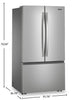 Whirlpool 36" 30.5 Cu. Ft. French-Door Refrigerator with Interior Water Dispenser - Stainless Steel - WRFF3336SZ | Réfrigérateur Whirlpool de 36 po et de 30,5 pi³ à portes françaises avec distributeur d’eau - acier inoxydable - WRFF3336SZ | WRFF333Z
