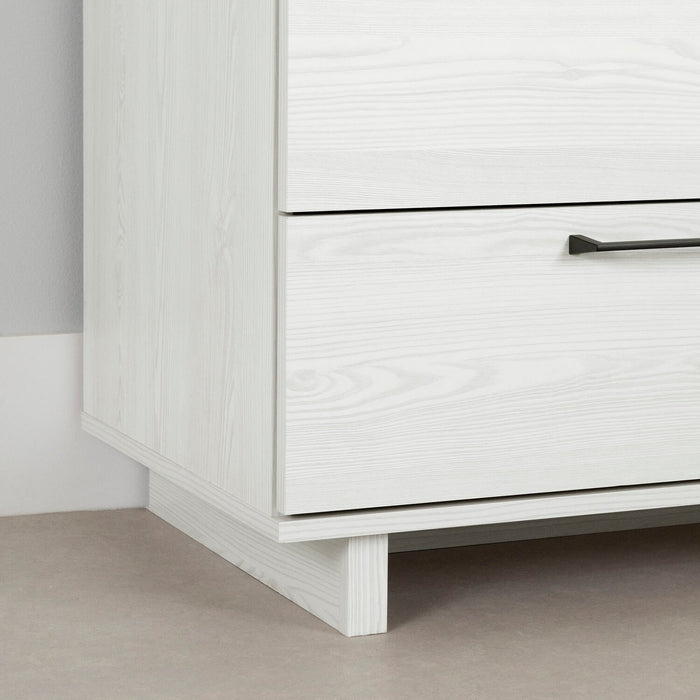 Everley Bedside  2-Drawer Nightstand with USB Port, 19.5\"W - White