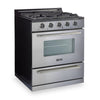 Classic Off-Grid by Unique 30" 3.9 Cu. Ft. Propane Range with Battery Ignition - UGP-30G OF2 S/S  | Cuisinière au gaz propane hors réseau classique Unique de 30 po et de 3,9 pi3 avec allumage à pile - UGP-30G OF2 S/S  | UGP30GSS