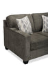 Made in Canada Lennox 57" Chenille Fabric Loveseat with Reversible Cushions and Accent Pillows - Grey | Causeuse Lennox de 57 po fabriquée au Canada en tissu de chenille avec coussins réversibles et coussins décoratifs - grise
