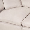 Eclipse Modular 8-Piece Linen-Look Fabric Sectional with Reversible Feather Down Cushions - Linen White | Sofa sectionnel modulaire Eclipse 8 pièces en tissu d’apparence lin avec coussins réversibles en duvet et plumes - blanc lin