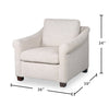Mallie 36" Chenille Fabric Chair with Rolled Arms and Wood Legs - Shell White | Fauteuil Mallie de 36 po en tissu de chenille avec accoudoirs enroulés et pattes en bois - blanc coquillage