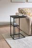 Byron 15.5" Accent Table with Built-In USB and Qi Charging - Red Cocoa and Black | Table d’appoint Byron de 15.5 po avec recharge USB et Qi intégrée - rouge cacao et noir