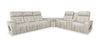Zen 3-Piece Leather-Look Fabric Power Reclining Sectional with Massage, Drop-Down Console and Refrigerator - Apricot | Sofa sectionnel à inclinaison électrique Zen 3 pièces en similicuir avec massage, console rabattable et compartiment réfrigéré - abricot