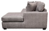 Made in Canada Luxe 2-Piece Right-Facing Fabric Sectional with Removable Cushions - Zaftig Dove Grey | Sofa sectionnel de droite Luxe 3 pièces fabriqué au Canada en tissu avec coussins amovibles - gris colombe Zaftig