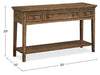 Hanson 50” Traditional Pine Sofa Table with Storage - Toasted Nutmeg | Table de salon traditionnelle Hanson de 50 po en pin - muscade grillée