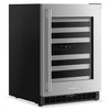 KitchenAid 24" Undercounter Wine Cooler with Full-Extension – Stainless Steel - KUWR324SSB | Refroidisseur à vin sous le comptoir KitchenAid de 24 po avec extension complète – acier inoxydable - KUWR324SSB