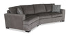 Made in Canada Legend 2-Piece Left-Facing Chenille Fabric Cuddler Sleeper Sectional - Pewter Brown | Sofa-lit sectionnel enveloppant de gauche Legend 2 pièces fabriqué au Canada en tissu de chenille - brun étain