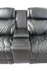 Elite 74" Genuine Leather Massage Power Reclining Loveseat with Immersive Audio and Power Headrests - Black | Causeuse de massage à inclinaison électrique Elite de 74 po en cuir véritable avec son immersif et appuie-têtes électriques - noire