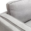 Kort & Co. Kassia 80" Linen-Look Fabric Condo Size Sofa with Wood Base and Legs - Grey | Sofa Kassia de Kort & Co. de 80 po de format condo en tissu d’apparence lin avec base et pattes en bois - gris