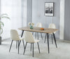 Joss Dining Table with 65-83"W Butterfly Extension, Metal - Natural | Table de salle à manger Joss de 65 po à 83 po (L) avec rallonge papillon, en métal - naturelle