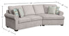 Scott Living Haven 2-Piece Right-Facing Chenille Fabric Cuddler Sectional - Grey | Sofa sectionnel enveloppant de droite Haven de Scott Living 2 pièces en tissu de chenille - gris