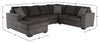 Made in Canada Legend 4-Piece Left-Facing Chenille Fabric Sleeper Sectional with Storage Chaise - Pewter Brown | Sofa-lit sectionnel de gauche Legend 4 pièces fabriqué au Canada en tissu de chenille avec fauteuil long de rangement - brun étain