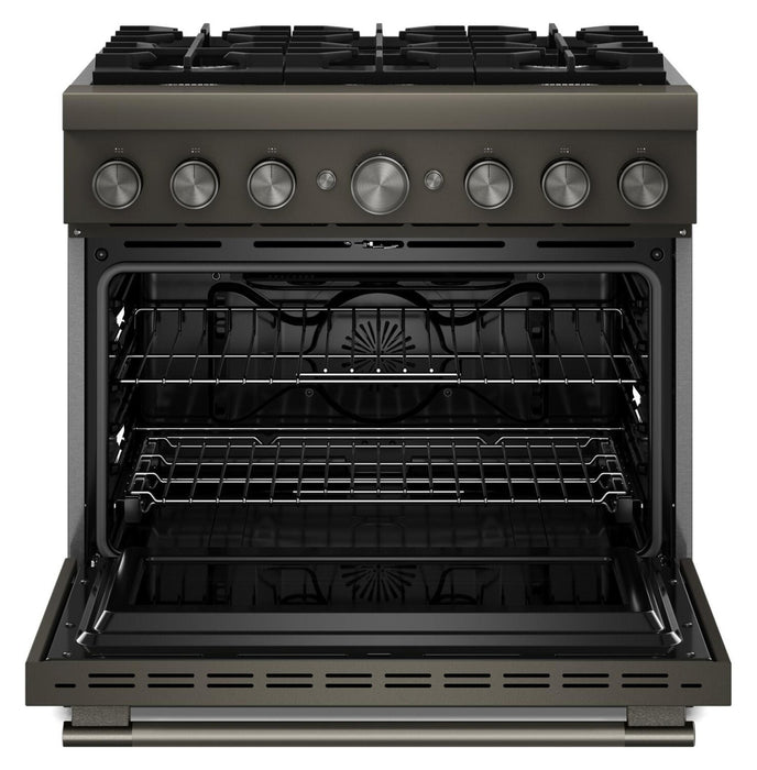 KitchenAid 5.1 Cu. Ft. Dual Fuel Range with No Preheat Air Fry – Black Ore - KFDS936SBE