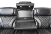 Elite 86" Genuine Leather Massage Power Reclining Sofa with Immersive Audio and Power Headrests - Black | Sofa de massage à inclinaison électrique Elite de 86 po en cuir véritable avec son immersif et appuie-têtes électriques - noir