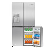 Hisense 36" 22.5 Cu. Ft. Couter-Depth French 4-Door Refrigerator - Stainless Steel - RQ23G4FSEI | Réfrigérateur Hisense de 22,5 pi3 et de 36 po de profondeur comptoir à 4 portes françaises - acier inoxydable - RQ23G4FSEI