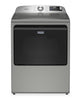 Maytag 6.0 Cu. Ft. Smart Top-Load Washer and 7.4 Cu. Ft. Electric Dryer - Radiant Silver | Laveuse intelligente à chargement par le haut de 6,0 pi³ et sécheuse électrique de 7,4 pi³ de Maytag - argenté radieux