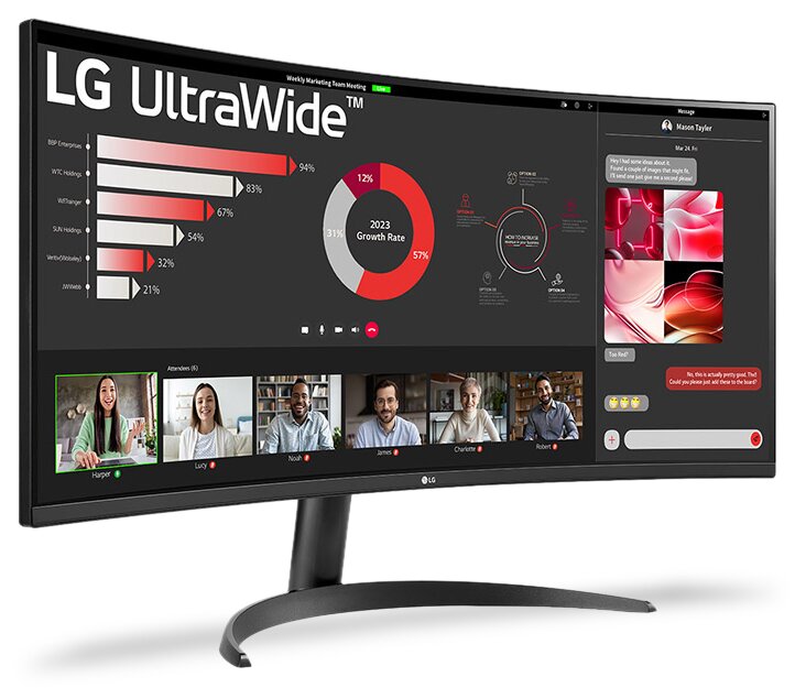  LG 31.5” UltraGear™ Nano IPS 100Hz 5ms (GtG) NVIDIA Gaming Monitor (34WR50QK-B)