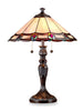 Magnolia Table Lamp with Tiffany Glass Shade – Antique Bronze | Lampe de table Magnolia avec abat-jour en verre de style Tiffany - bronze antique