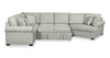 Scott Living Haven 3-Piece Right-Facing Chenille Fabric Cuddler Sleeper Sectional - Seafoam Blue | Sofa-lit sectionnel enveloppant de droite Haven de Scott Living 3 pièces en tissu de chenille - bleu écume de mer