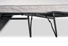 Made in Canada Morgan 2-Piece Right-Facing Chenille Fabric Sofa Bed Sectional with Accent Pillows - Grey | Sofa-lit sectionnel de droite Morgan 2 pièces fabriqué au Canada en tissu de chenille avec coussins décoratifs - gris