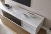 Amelia 89" x 22" Modern TV Stand with Storage and Cable Management for TVs up to 100" - White | Meuble pour téléviseur moderne Amelia de 89 po x 22 po avec rangement et système de gestion des câbles pour téléviseurs jusqu’à 100 po - blanc