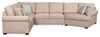 Scott Living Haven 3-Piece Right-Facing Chenille Fabric Cuddler Sleeper Sectional - Taupe | Sofa-lit sectionnel enveloppant de droite Haven de Scott Living 3 pièces en tissu de chenille - taupe